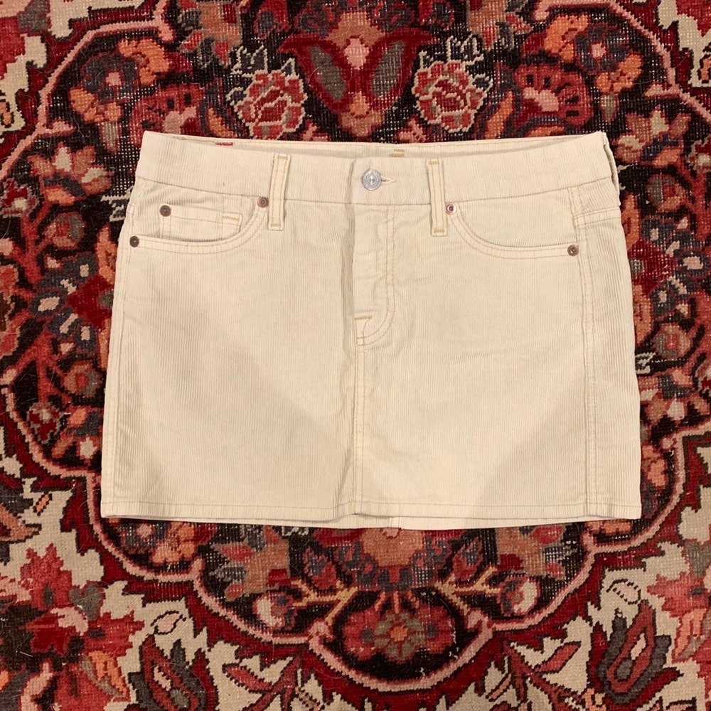 Seven for all mankind chord mini skirt
